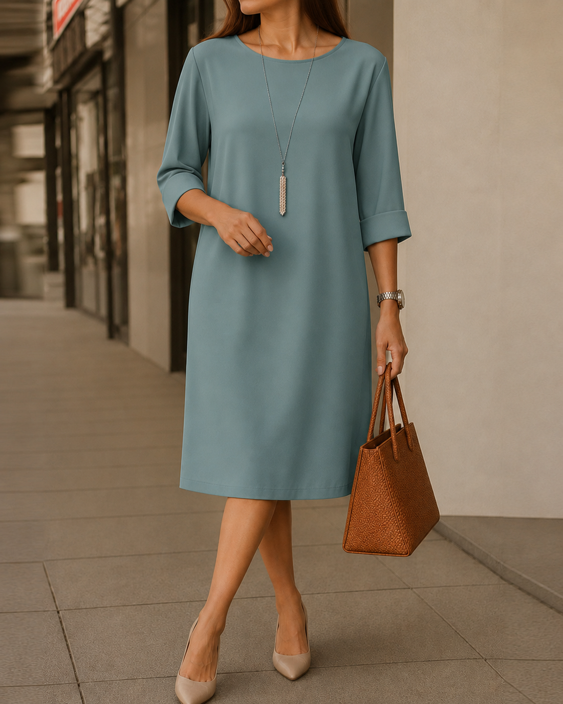 Vestido Midi Fluido que Disimula la Tripa