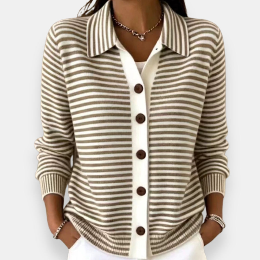 Chaqueta de Punto a Rayas