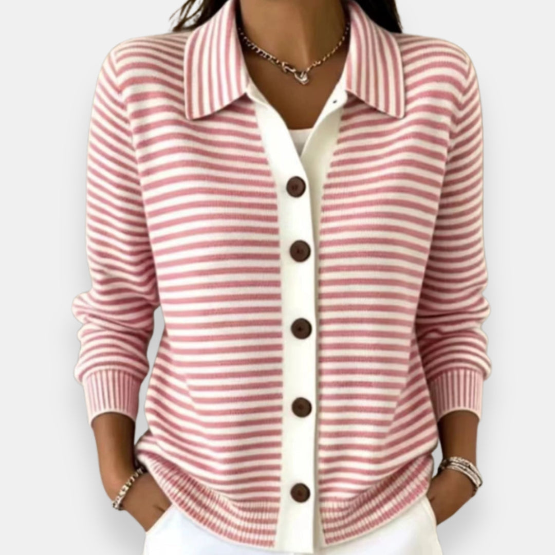 Chaqueta de Punto a Rayas
