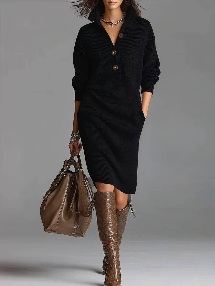 Vestido Camisero de Punto