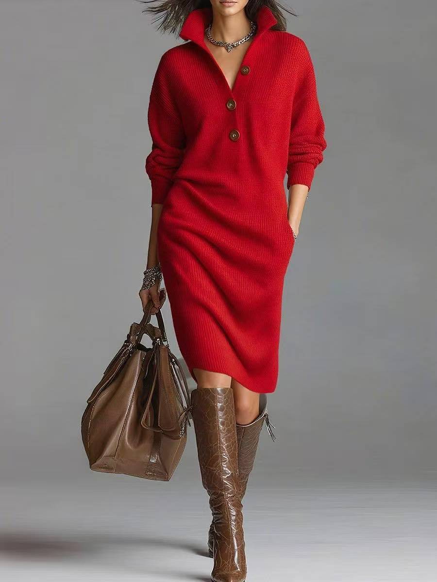 Vestido Camisero de Punto