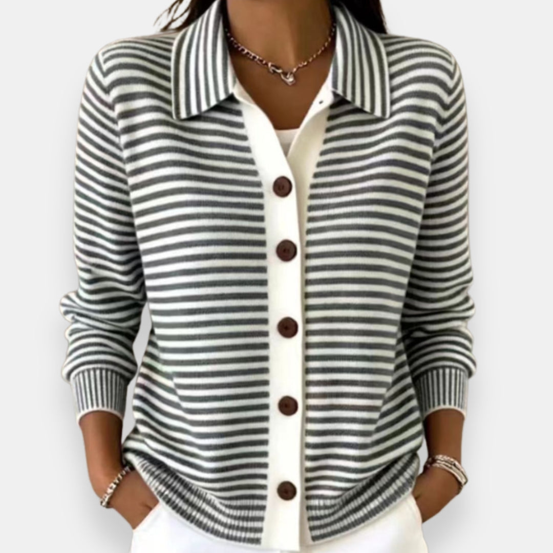Chaqueta de Punto a Rayas