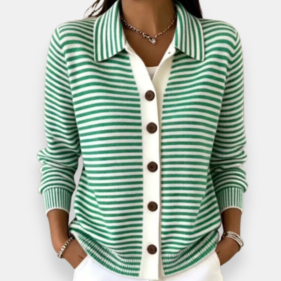 Chaqueta de Punto a Rayas