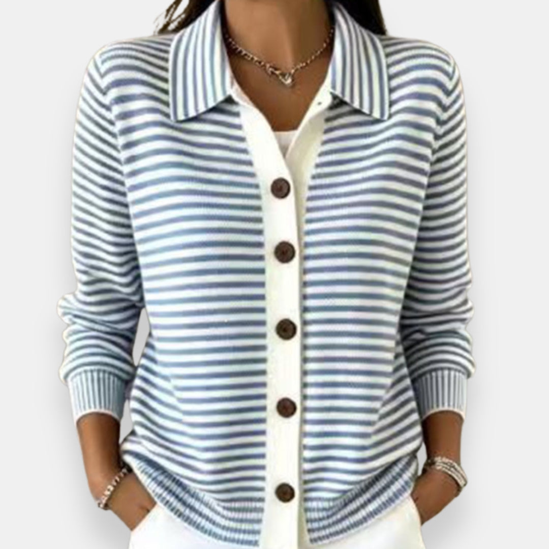 Chaqueta de Punto a Rayas