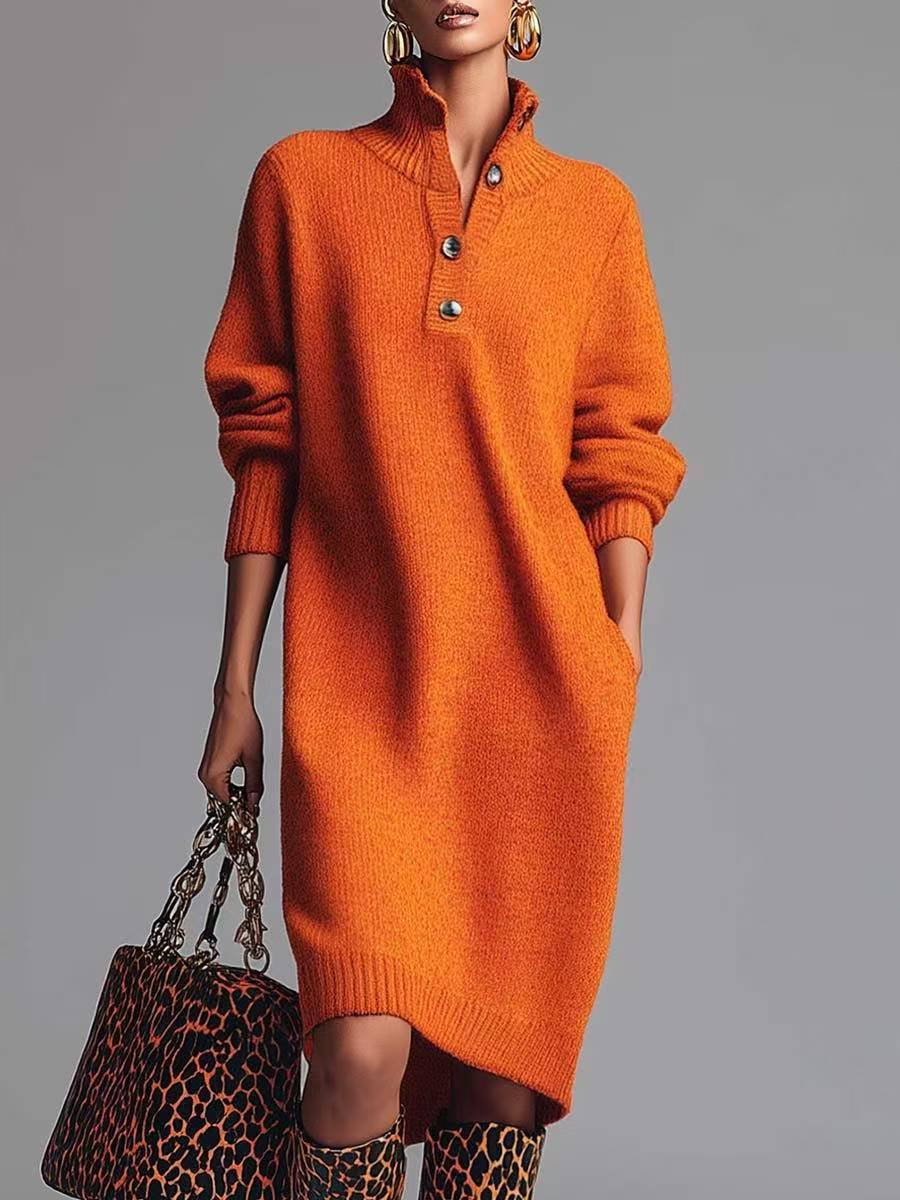 Vestido Camisero de Punto