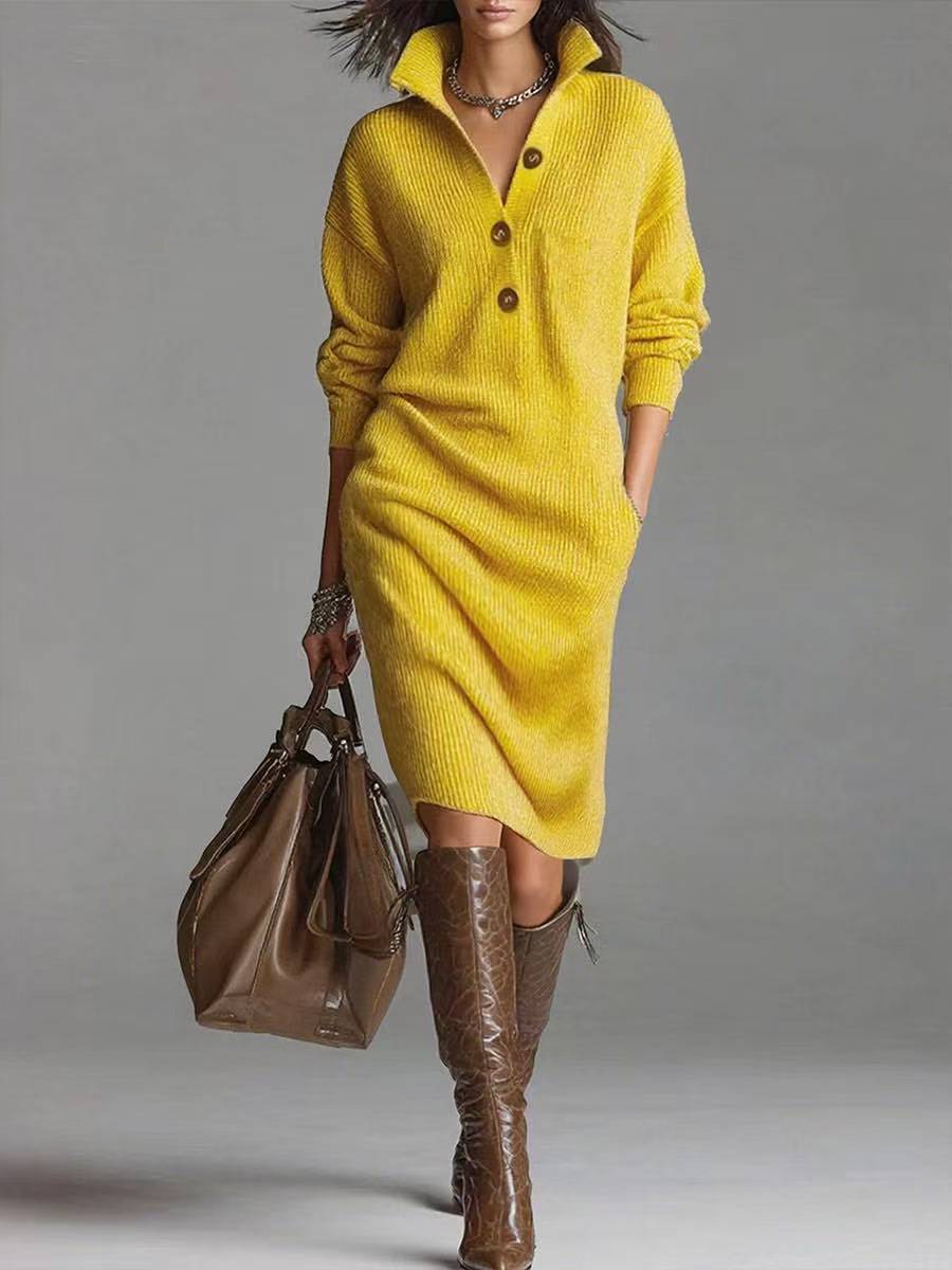 Vestido Camisero de Punto
